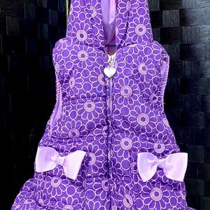 Toddler Girls Sz 2T purple puff coat/vest Kids Headquarters